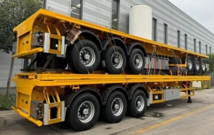 Flat bed semi trailer